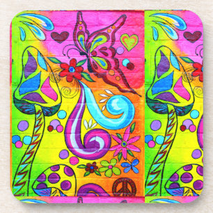 porta copos de cogumelos mágicos psíquicos groovy