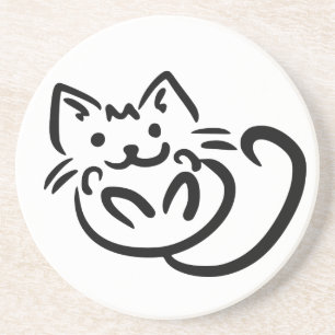 Porta copos de cores personalizada do Cat Illustra