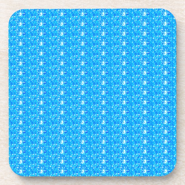 Porta copos de Cork Definir Brilho Azul para Bebê (Frente)