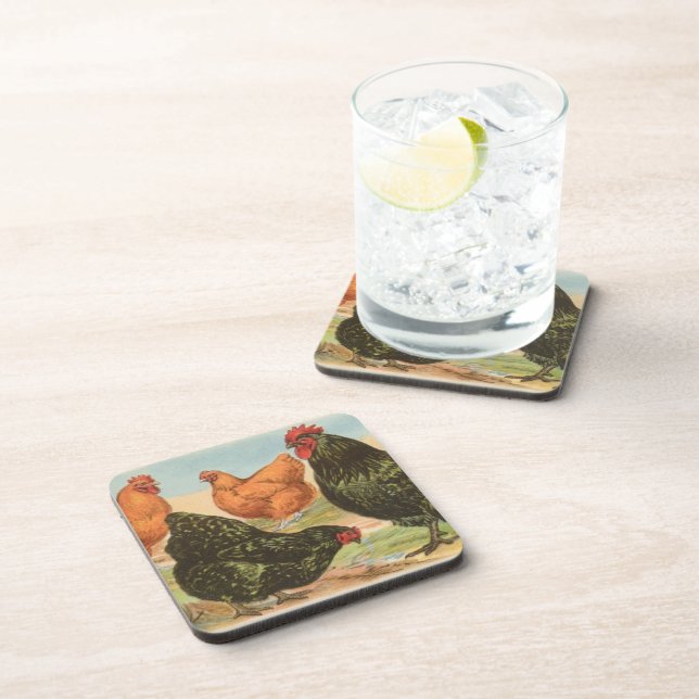 Porta copos de Cork "Orpington Chicken" (Lado Direito)