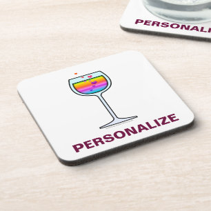 Porta copos DE CORK Personalizável DE VIDRO