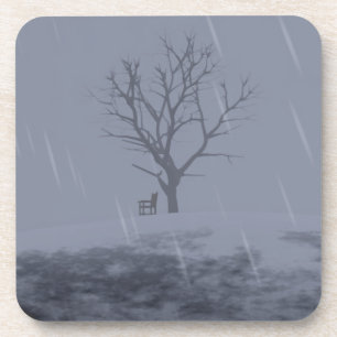 Porta copos de Cortiça de inverno