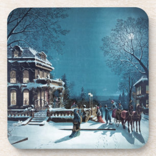 porta copos de cortiça "Véspera de Natal"
