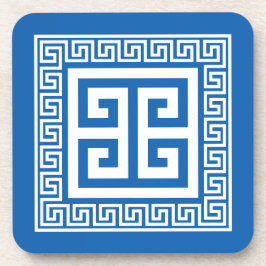 Porta copos De Design Azul E Branco De Padrão-Chav