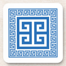 Porta copos De Design Branco E Azul De Padrão-Chav