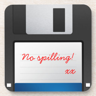 Porta copos de disco flexível retro