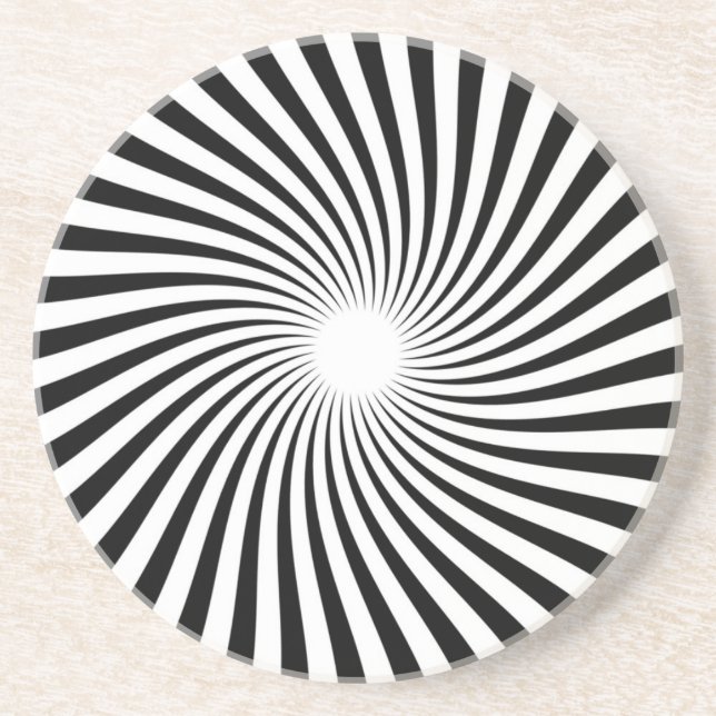 Porta copos de espiral preto e branco (Frente)