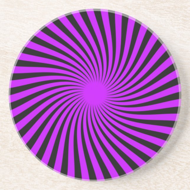 Porta copos de espiral preto e roxo (Frente)