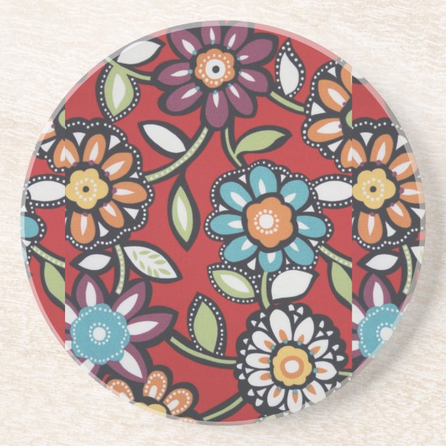 porta copos de flores hippie (Frente)