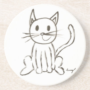 Porta copos de Gatinho pintada