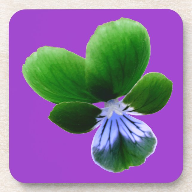 Porta copos de Green Pansy Cork (Frente)