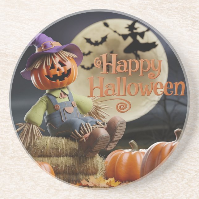 Porta copos de Halloween assustadora de Scarecrow (Frente)