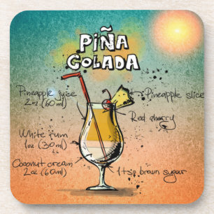 Porta copos de Ilustração de Pina Colada