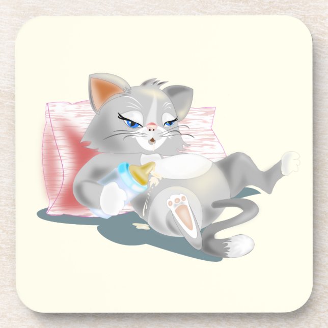 Porta copos de Kitten - Sua Cor - Texto (Frente)