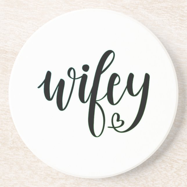 Porta copos de Letra Wifey (Frente)