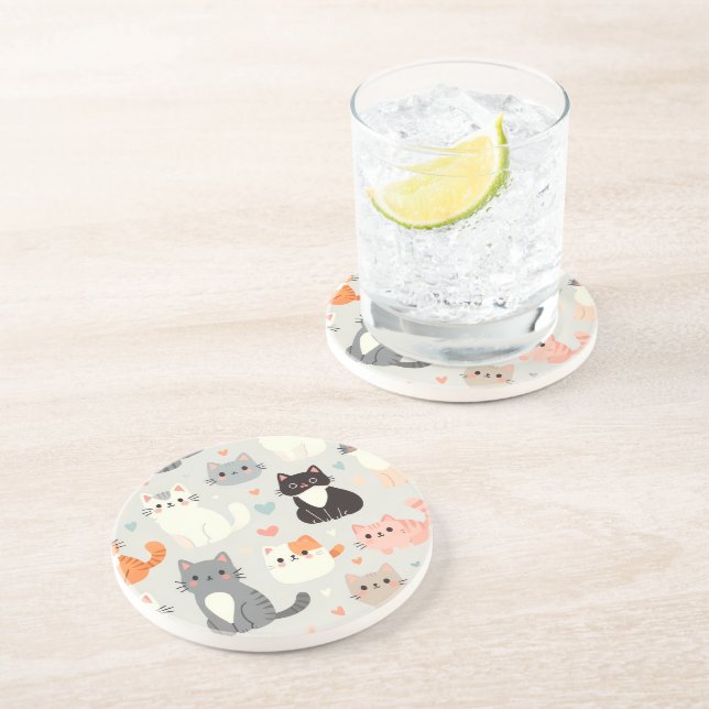 Porta copos de Lover de Gato de Cartografia - Deco (Lateral)