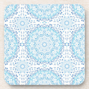 Porta copos de mandala azul
