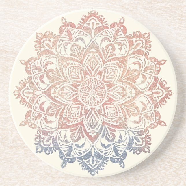 Porta copos de Mandala Sandstone (Frente)