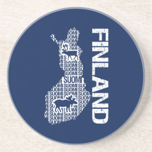 Porta copos de MAPA FINLAND personalizável