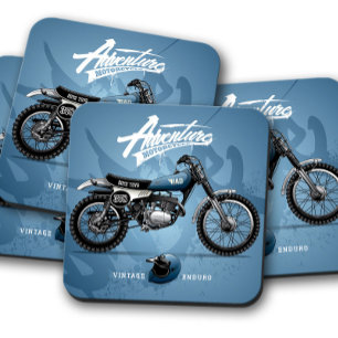 Porta copos de motocicleta azul   Conjunto de Port