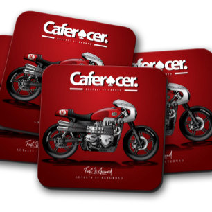 Porta copos de motocicleta Red CafeRacer   Conjunt