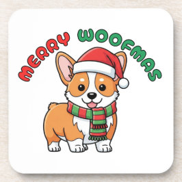 Porta copos de Natal Corgi: Feliz Woofmas