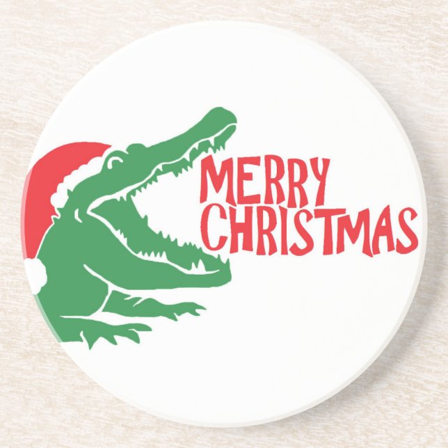 Porta copos de natal de Alligator (Frente)