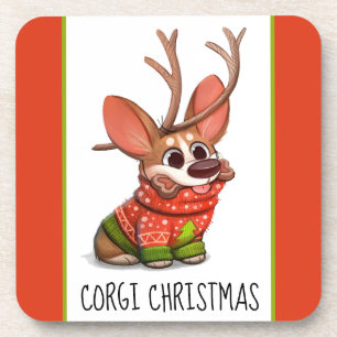Porta copos de Natal do Cão Corgi