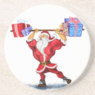 Porta copos de Natal Papai Noel com presentes para