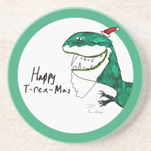 Porta copos de Natal T-Rex-Mas