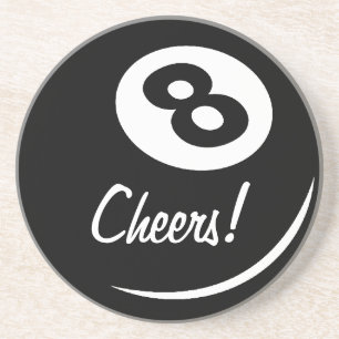 Porta copos de oito bolas personalizável   piscina