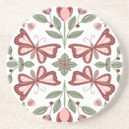 Porta copos de padrão borboleta desenhada à mão