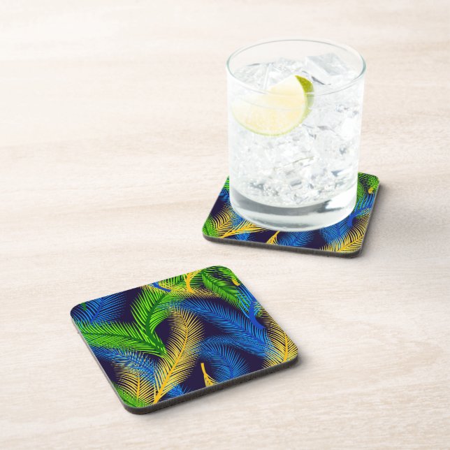 Porta copos de Palmas Tropicais de Impressão Plást (Lado Direito)