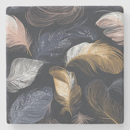 Porta copos de Pedra Boêmia de Feather Elegante