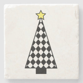 Porta copos de Pedra da Árvore de Natal do Quadro