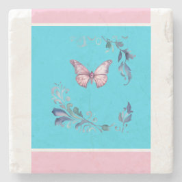 Porta copos de Pedra da Borboleta Elegante