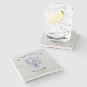 Porta copos de Pedra de Concha Roxa