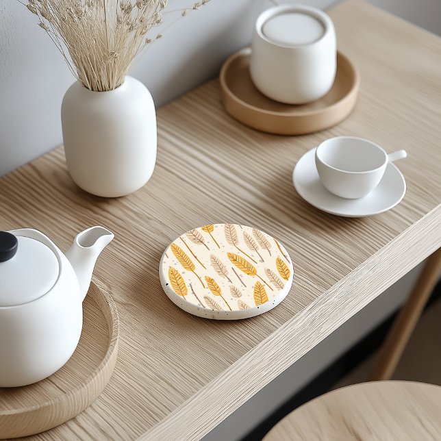 Porta copos de Pedra de Folha de outono escandinav (Criador carregado)