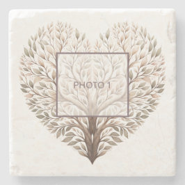 Porta copos de Pedra de Foto do Coração Especial