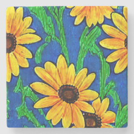 Porta copos de Pedra de Girassol