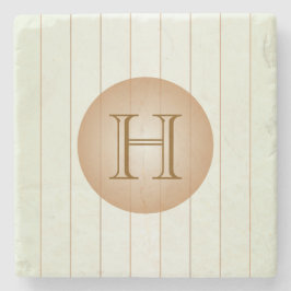 Porta copos De Pedra De Monograma Verde Pastel