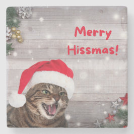 Porta copos De Pedra De Natal, Desejo-Lhe Um Hissm