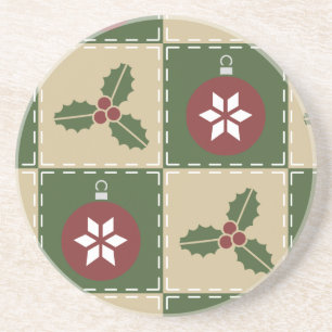 Porta copos de Pedra de Natal Quilt