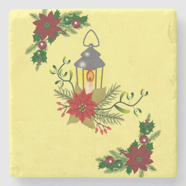 Porta copos de Pedra de Natal, Vela de Natal (Frente)