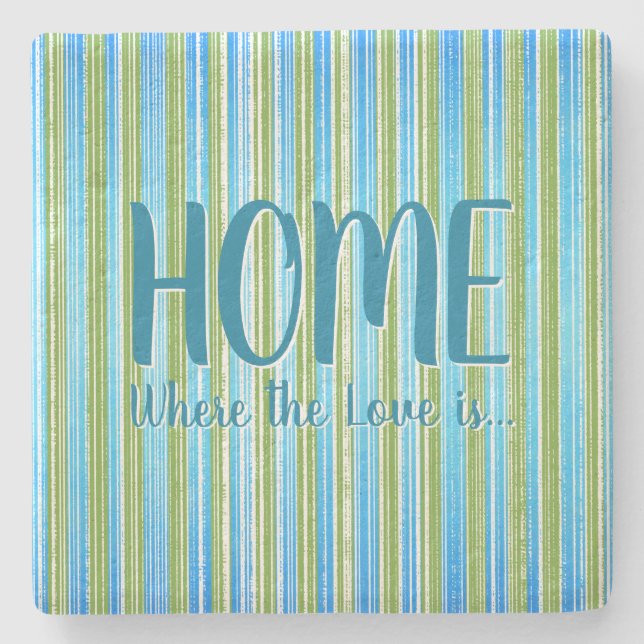 Porta copos de Pedra de Pedra de Pedra, Azul, Verd (Frente)