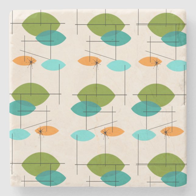 Porta copos de Pedra de Pedra do Padrão Atômico (Frente)