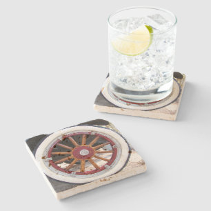 Porta copos de Pedra de Roda do Carro Antiquada