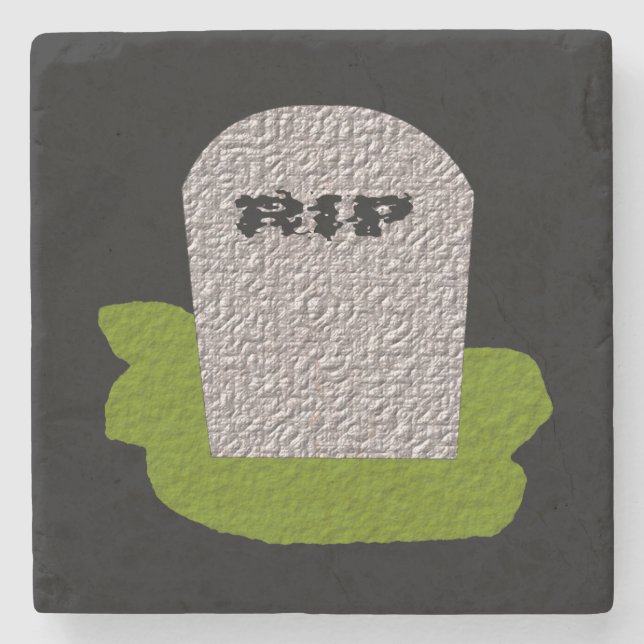 PORTA COPOS de pedra de tombstone RIP (Frente)