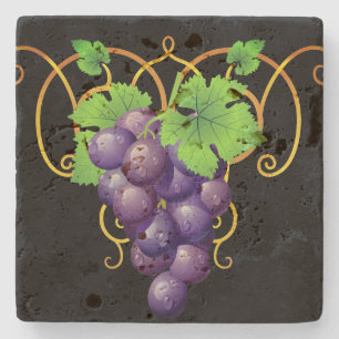 Porta copos de Pedra de Uvas