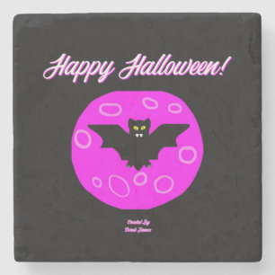 Porta copos de Pedra do Bat de Halloween